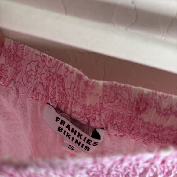 Frankie's Bikinis Fifi Silk Set Pink Paisley - Picture 3 of 9